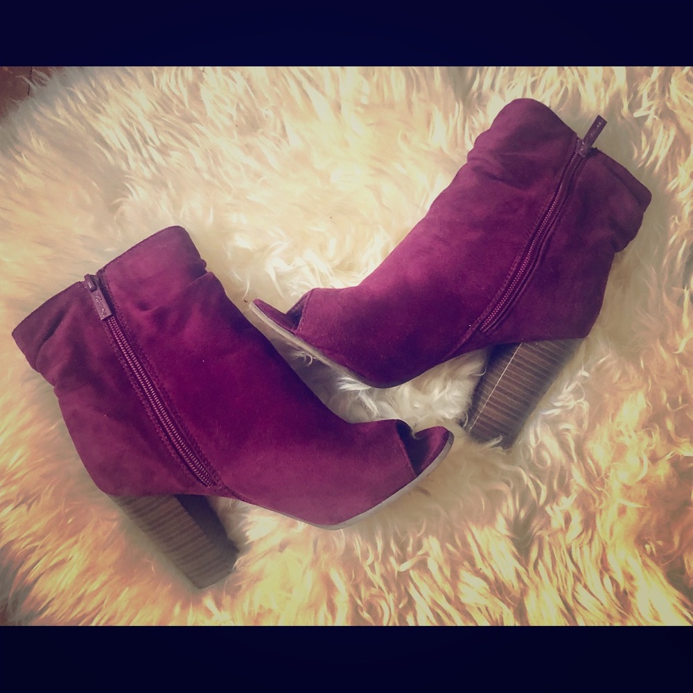 Purple booties